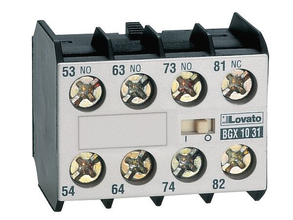 Tiếp điểm phụ 1NO + 3NC, lắp mặt trước, cho contactor BG _ 11BGX1013