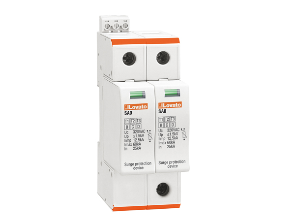 Chống sét lan truyền loại 1+2+3, 2P, 10/350 12.5kA, relay ngõ ra SA02PA320R